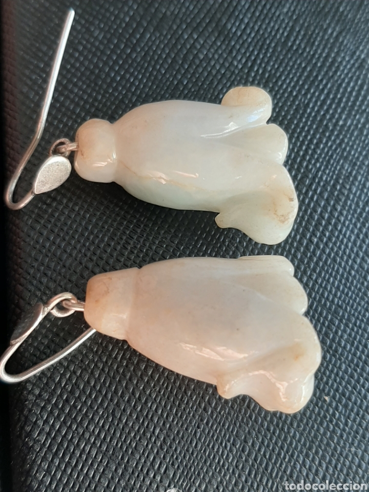 Joyeria: Whyte Jade earrings - pendientes de jade blanco con forma de trompeta - Foto 3