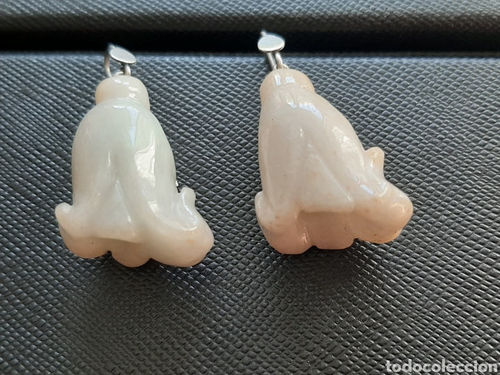 Joyeria: Whyte Jade earrings - pendientes de jade blanco con forma de trompeta - Foto 1