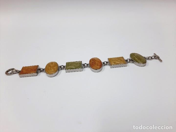 Joyeria: Pulsera vintage Lava Catalin y metal - Foto 2