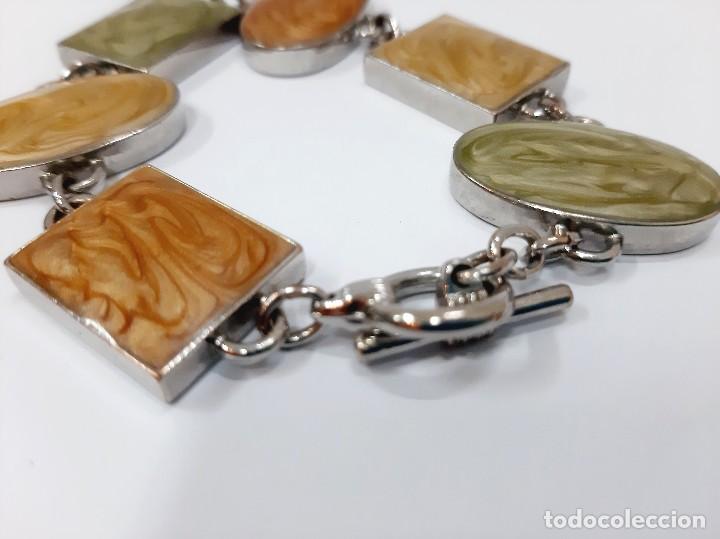 Joyeria: Pulsera vintage Lava Catalin y metal - Foto 3