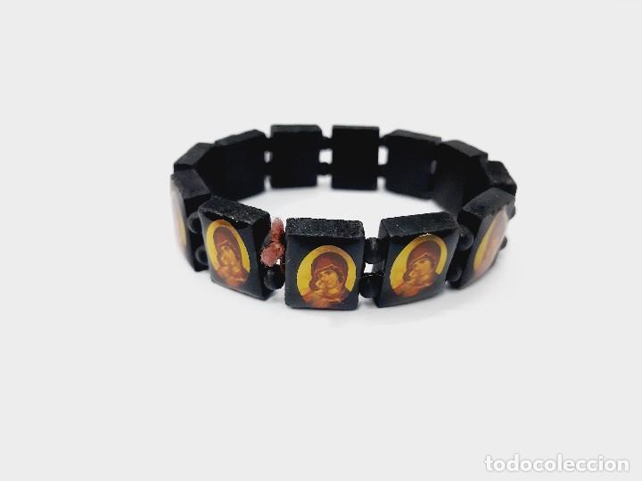Joyeria: Pulsera Icono Ortodoxa De Madera Negra - Foto 1