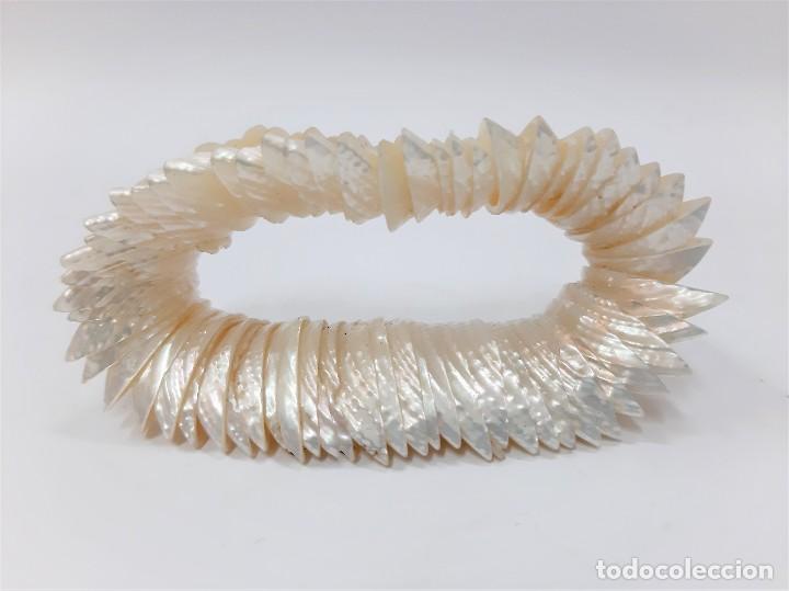 Joyeria: Pulsera vintage de conchas de n&aacute;car - Foto 4