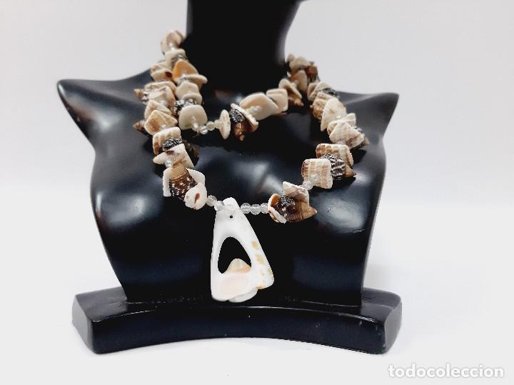 Joyeria: Collar vintage de conchas y mejillones - Foto 1