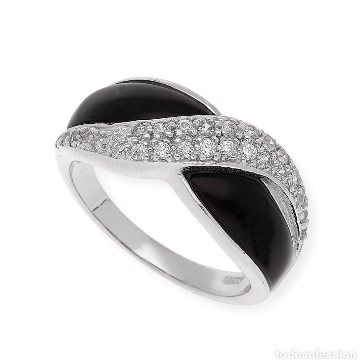 Joyeria: Anillo de Plata de Ley 925 con Circonitas y &Oacute;nix - Foto 2