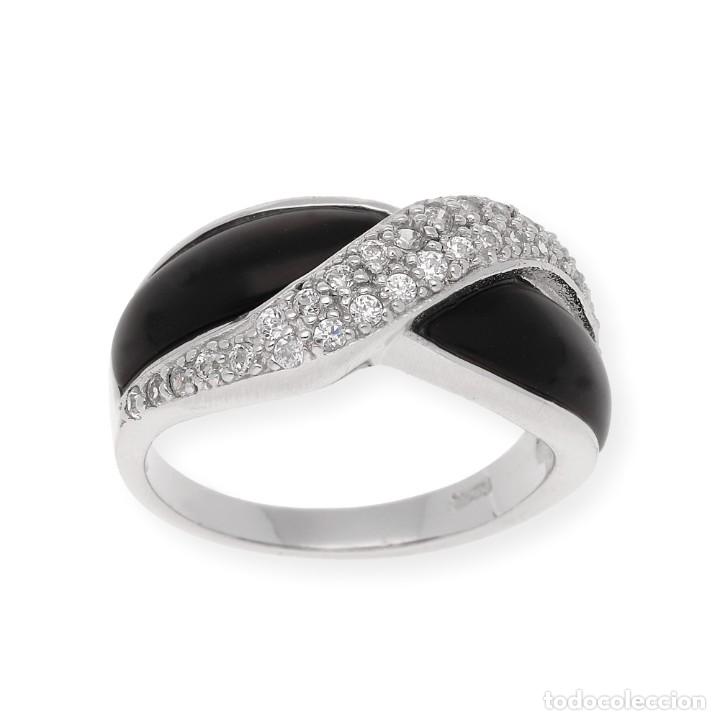 Joyeria: Anillo de Plata de Ley 925 con Circonitas y &Oacute;nix - Foto 4