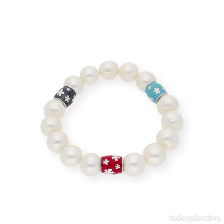 Joyeria: Pulsera de Perlas y Charms en Plata de Ley 925 en Colores - Foto 1