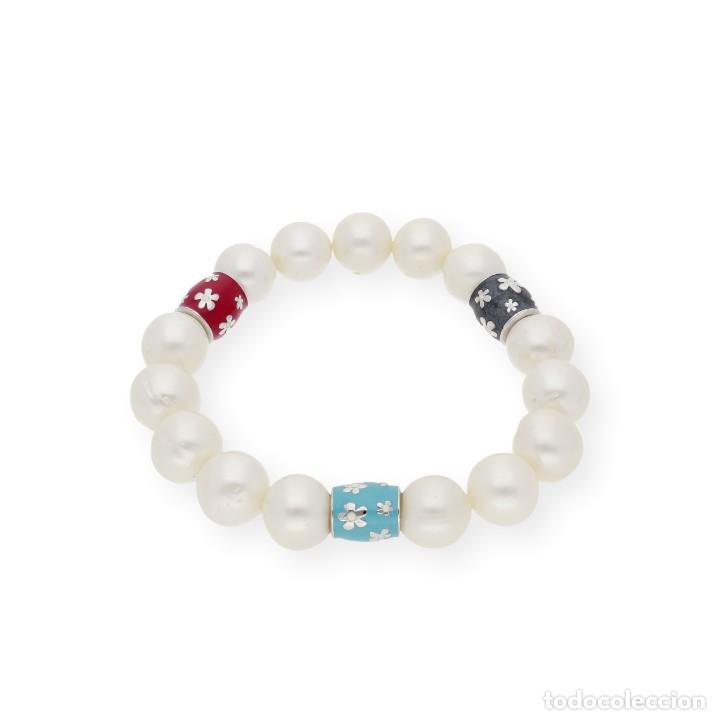 Joyeria: Pulsera de Perlas y Charms en Plata de Ley 925 en Colores - Foto 3