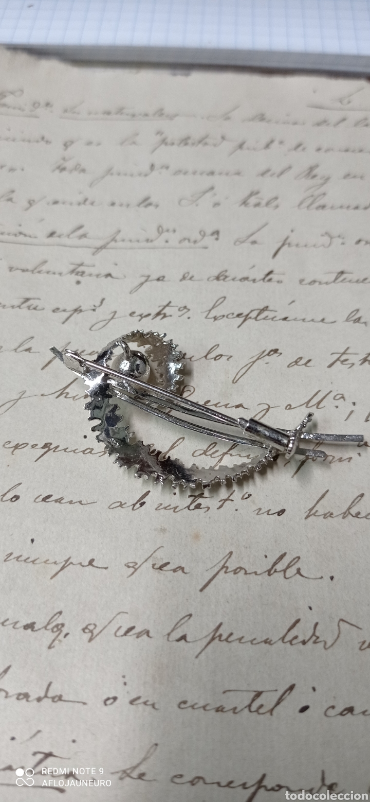Joyeria: Antiguo broche aguja pasador en plata 925 - Foto 3