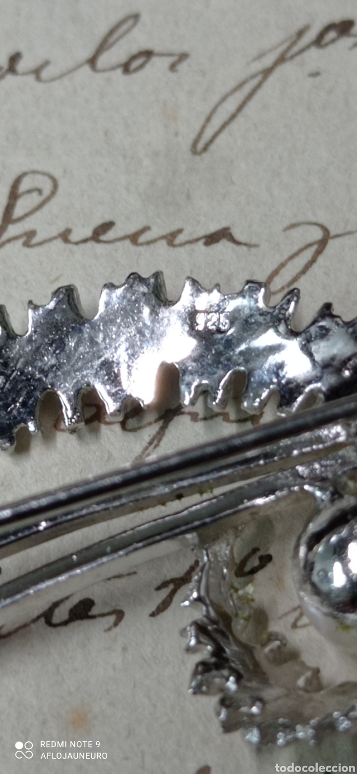 Joyeria: Antiguo broche aguja pasador en plata 925 - Foto 4