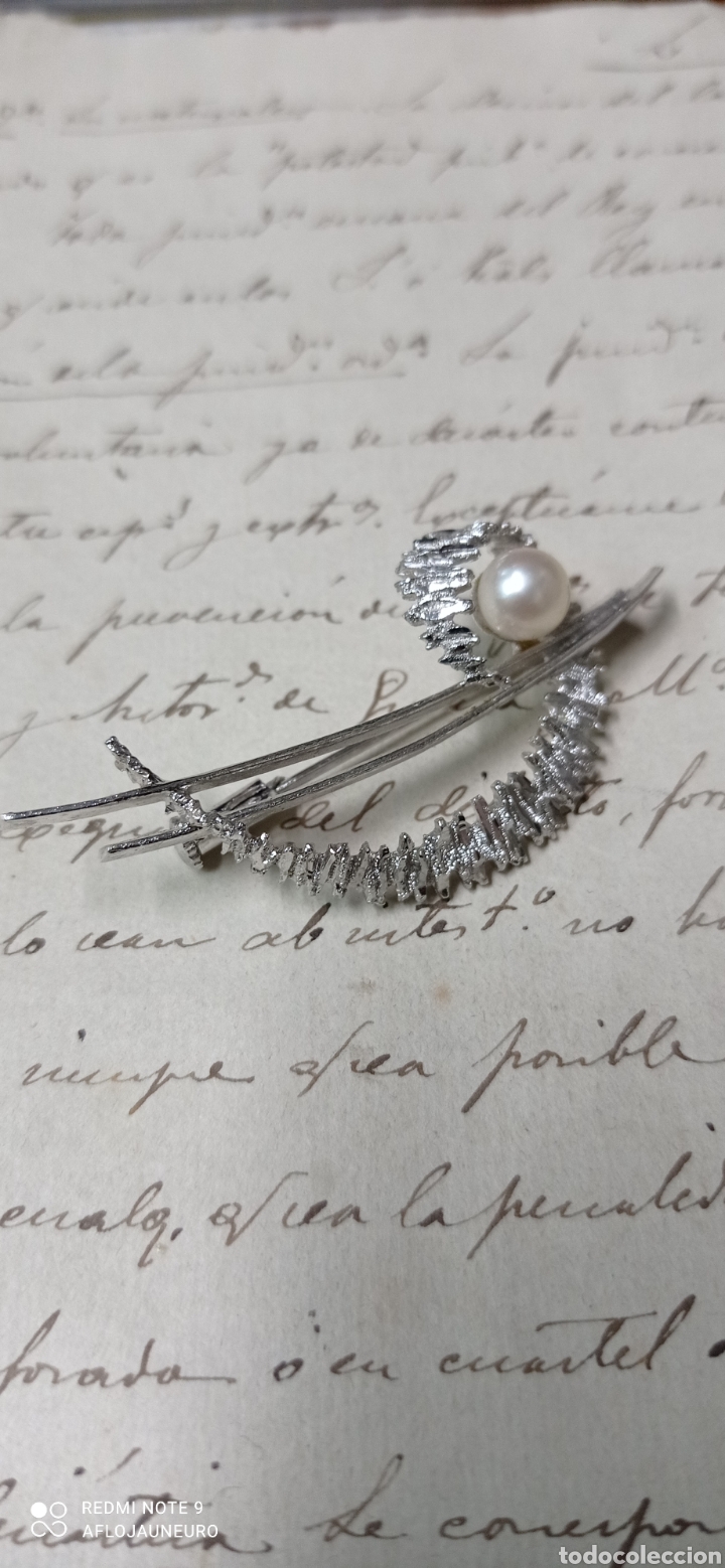 Joyeria: Antiguo broche aguja pasador en plata 925 - Foto 1