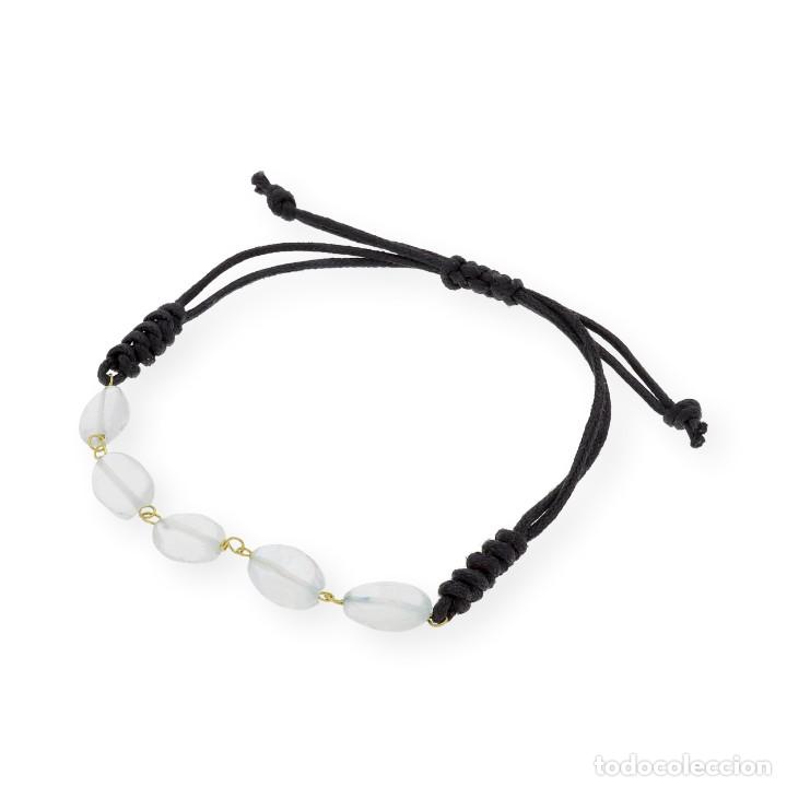 Joyeria: Pulsera macram&eacute;, oro amarillo 18kt y topacios naturales - Foto 3