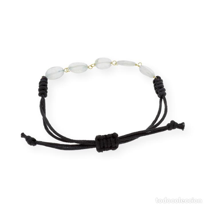 Joyeria: Pulsera macram&eacute;, oro amarillo 18kt y topacios naturales - Foto 4