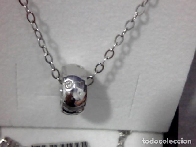 Joyeria: cadena y colgante en oro blanco 18 kts - Foto 4