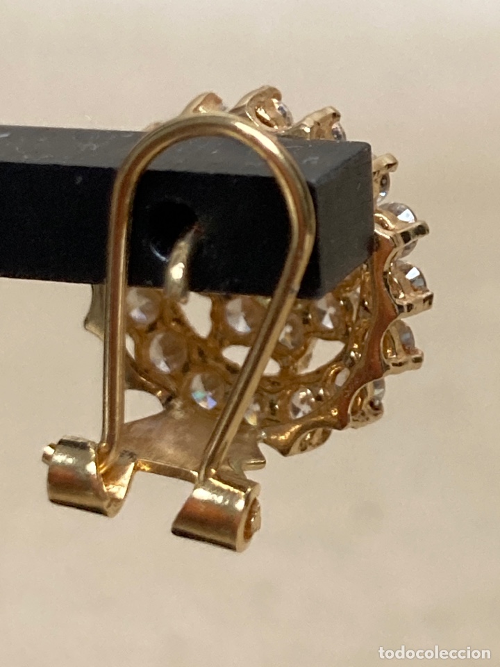 Joyeria: Pendientes oro de 18k olivina y circonitas /OM3 - Foto 3