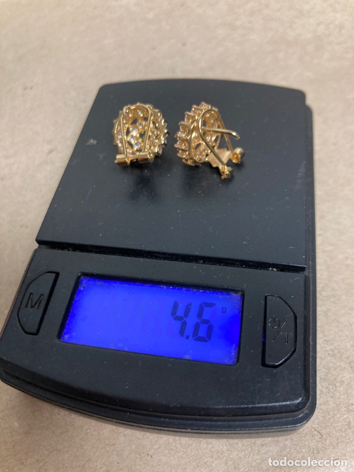 Joyeria: Pendientes oro de 18k olivina y circonitas /OM3 - Foto 11