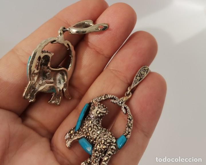 Joyeria: Pendientes en Plata de Ley, Turquesas y Marquesitas - Foto 3