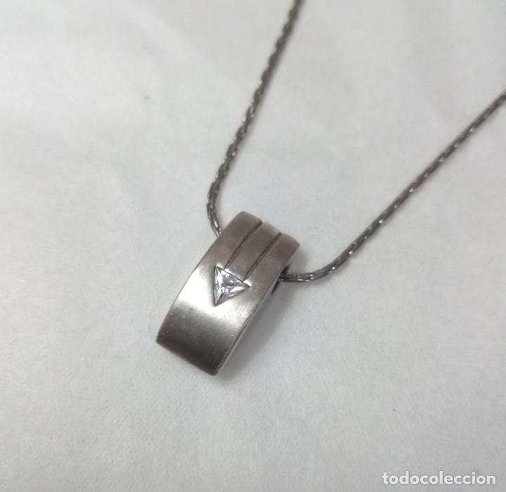 Gioielleria: Cadena y colgante de plata de ley con circonita - Cadena 40 cm.