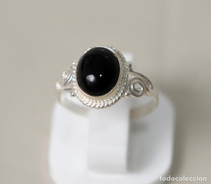 Joyeria: Anillo de plata de ley con onix - Talla 15 - Foto 1