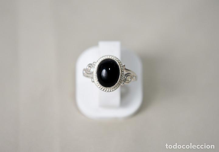 Joyeria: Anillo de plata de ley con onix - Talla 15 - Foto 2