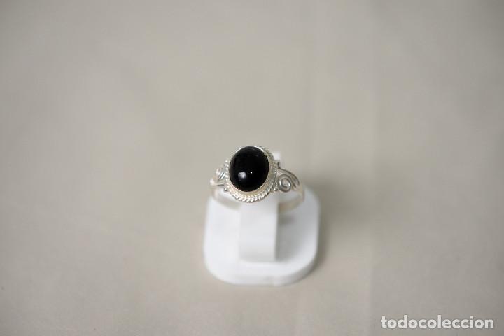 Joyeria: Anillo de plata de ley con onix - Talla 15 - Foto 3