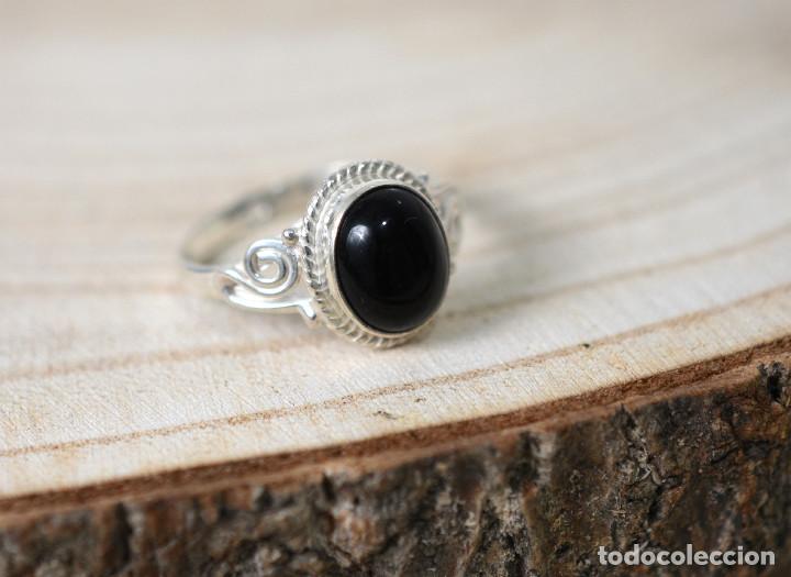 Joyeria: Anillo de plata de ley con onix - Talla 15 - Foto 4
