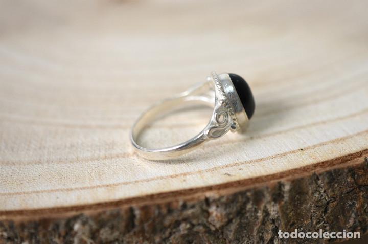 Joyeria: Anillo de plata de ley con onix - Talla 15 - Foto 5