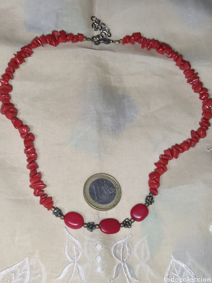 Joyeria: Collar de pedrer&iacute;a roja,a&ntilde;os 80. - Foto 3