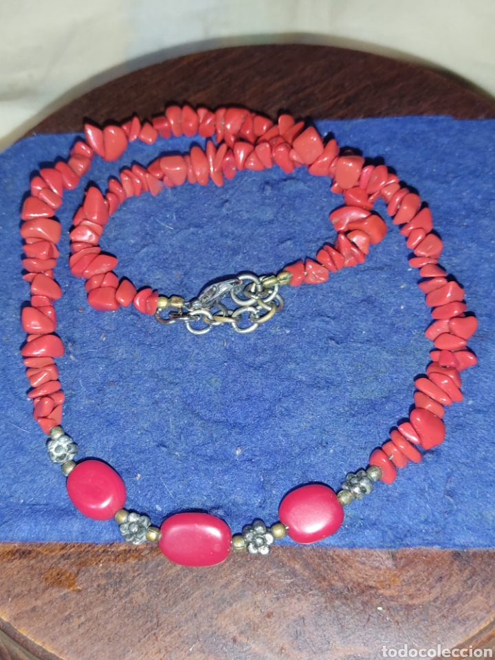 Joyeria: Collar de pedrer&iacute;a roja,a&ntilde;os 80. - Foto 4