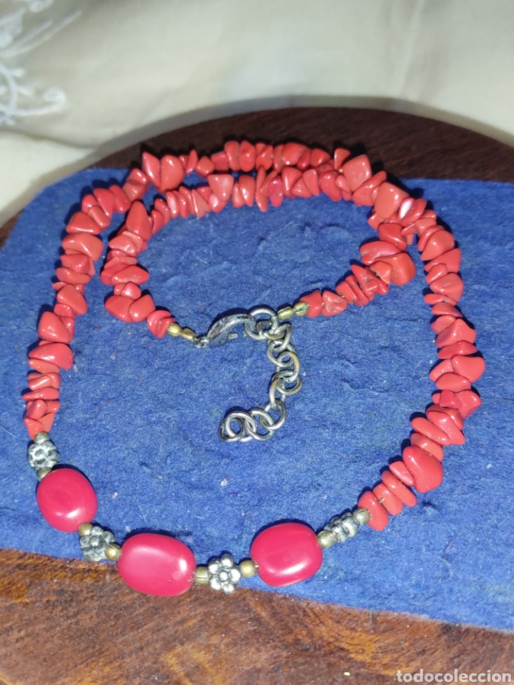 Joyeria: Collar de pedrer&iacute;a roja,a&ntilde;os 80. - Foto 6