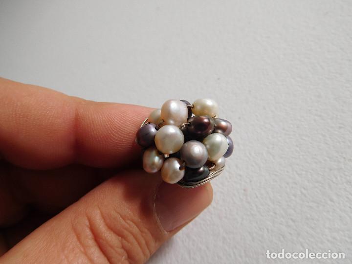 Joyeria: Anillo de plata 925 y perlas de varios tonos - Foto 1