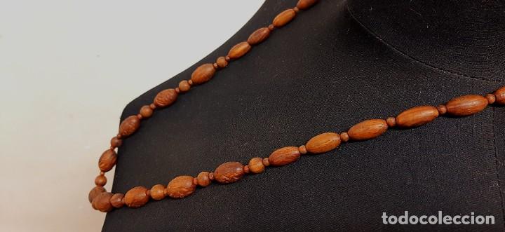 Joyeria: Collar de cuentas de madera vintage(1.4) - Foto 5