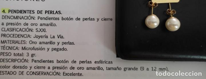 Joyeria: Pendientes de oro amarillo y perlas - Foto 2