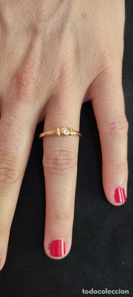 Joyeria: SORTIJA DE ORO AMARILLO Y BRILLANTES - Foto 2