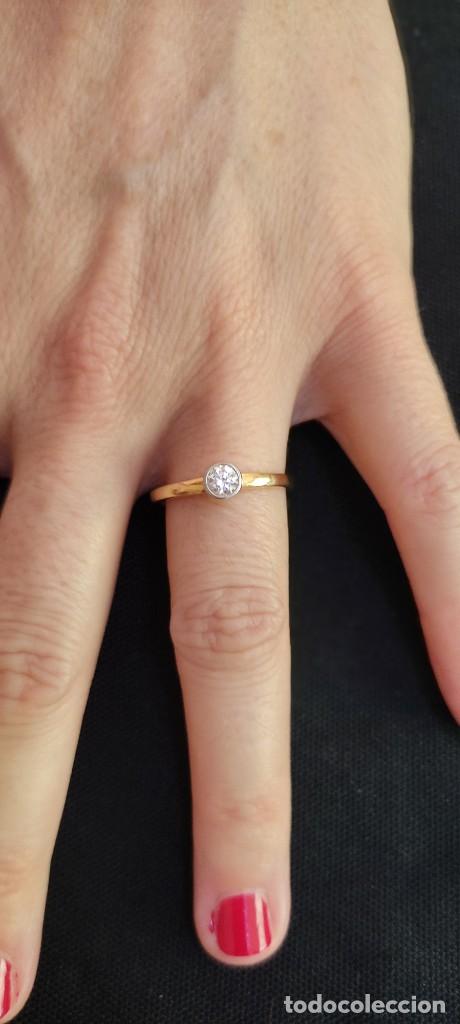 Joyeria: SORTIJA DE ORO AMARILLO Y BRILLANTE - Foto 1