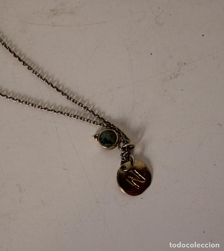 Joyeria: gargantilla plata dorada con la letra N - Foto 1