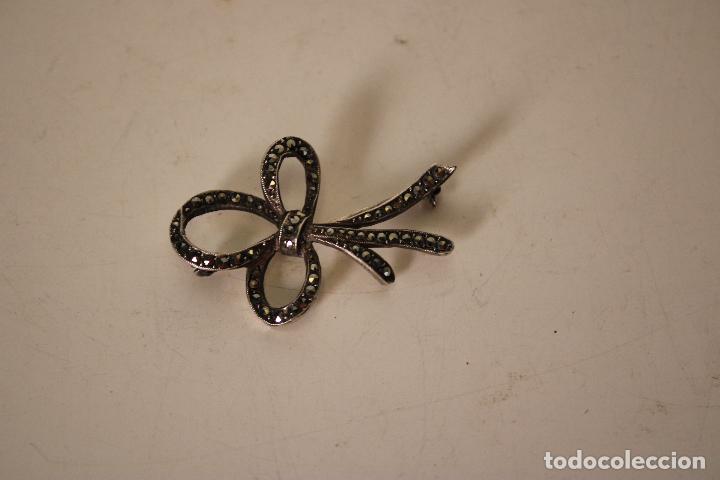 Joyeria: broche lazo plata marquesitas - Foto 1