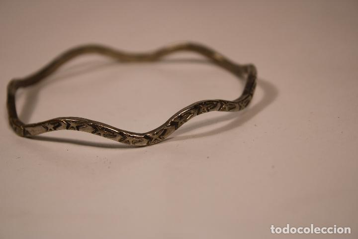 Joyeria: pulsera rigida plata ondas - Foto 3