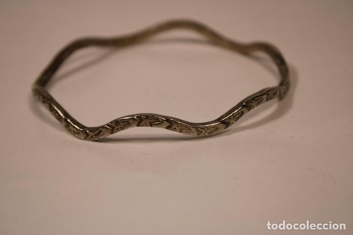 Joyeria: pulsera rigida plata ondas - Foto 1
