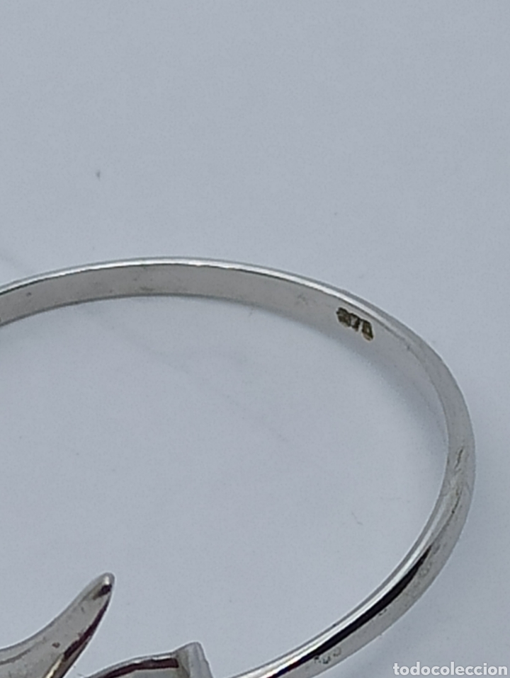 Joyeria: Anillo de or&oacute; blanco 375/9k y ?grante&iquest; - Foto 5