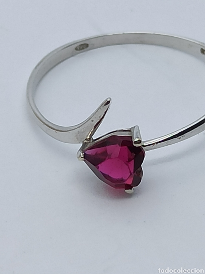 Joyeria: Anillo de or&oacute; blanco 375/9k y ?grante&iquest; - Foto 7