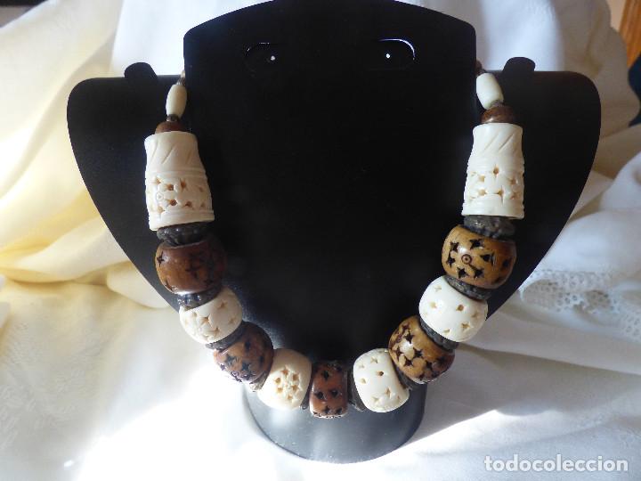 Joyeria: Collar, hueso labrado.India. - Foto 1