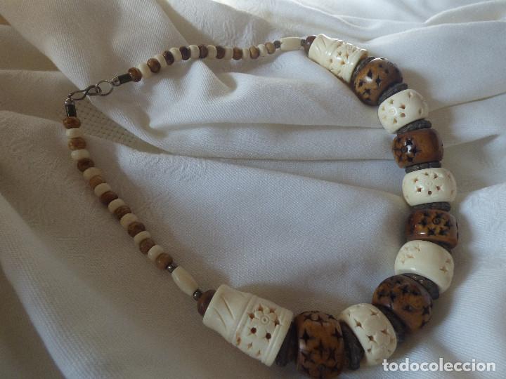 Joyeria: Collar, hueso labrado.India. - Foto 5