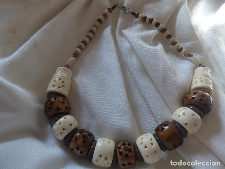 Joyeria: Collar, hueso labrado.India. - Foto 6