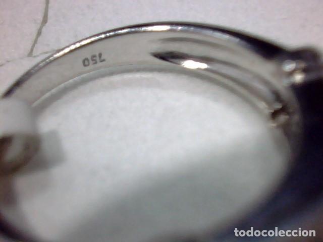 Joyeria: pendientes y anillo oro blanco 18 kts - Foto 2