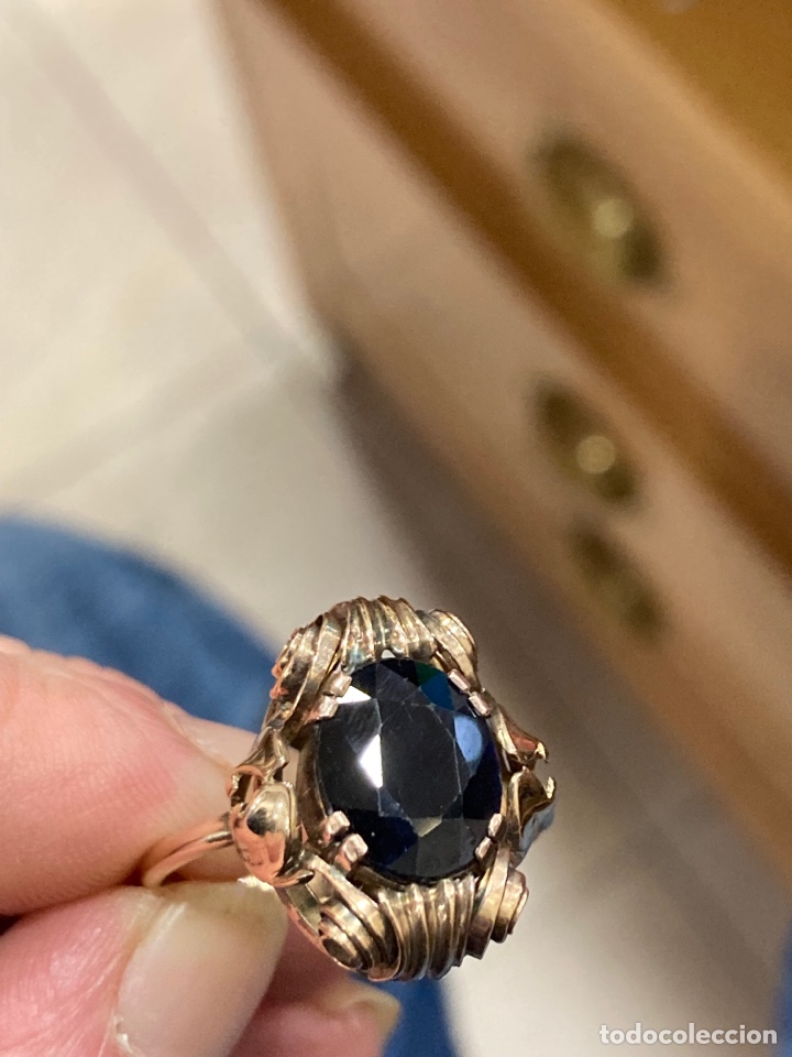 Joyeria: Bonito anillo art deco, oro de 14 klts, talla grande (20) - Foto 6 - 302383073