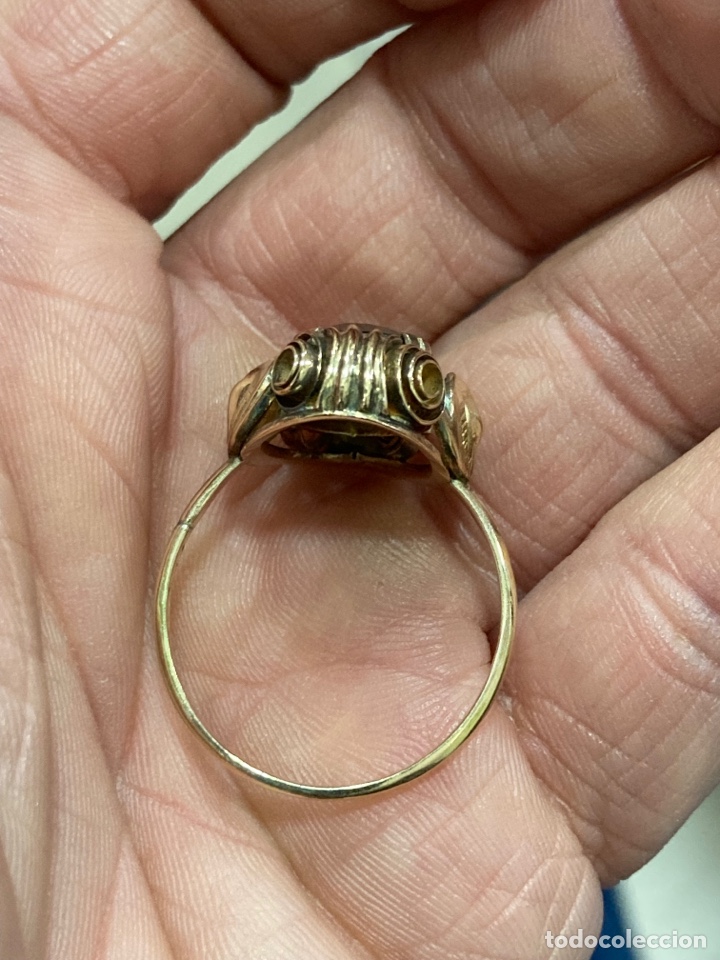 Joyeria: Bonito anillo art deco, oro de 14 klts, talla grande (20) - Foto 7 - 302383073