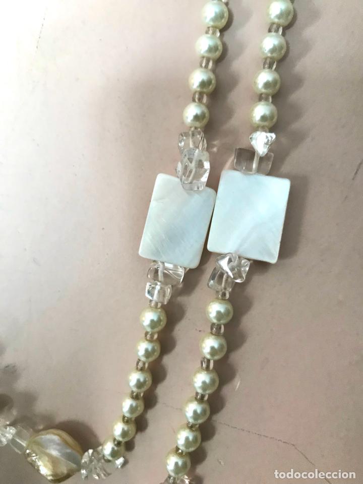 Joyeria: Collar largo de perlas, n&aacute;car y cristal - Foto 4