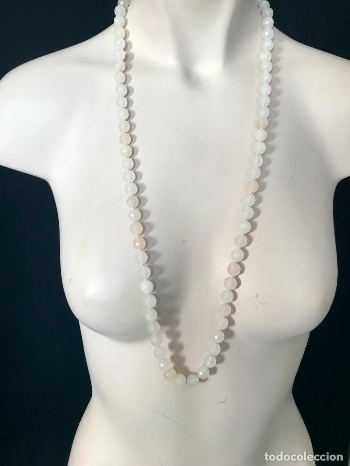 Joyeria: Collar de cuarzo rosa y cierre de plata - Foto 2