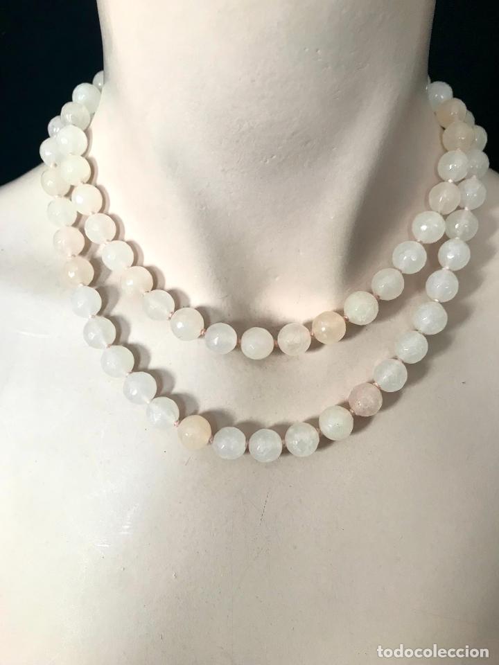 Joyeria: Collar de cuarzo rosa y cierre de plata - Foto 3