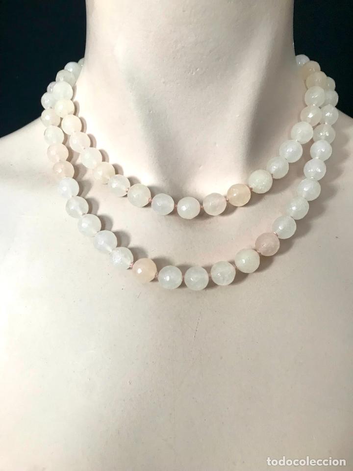 Joyeria: Collar de cuarzo rosa y cierre de plata - Foto 1